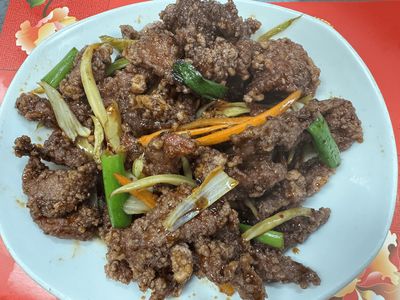 Crispy Szechuan Beef at Chen Chinese Cuisine Crystal Lake